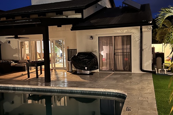 Piscina externa, piscina aquecida