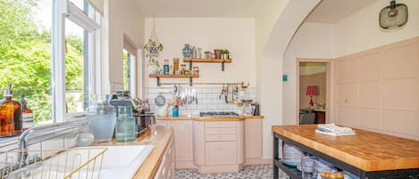Basic House | Private kitchen | Fridge, microwave, oven, stovetop