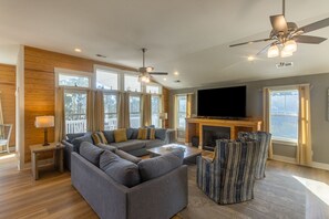 Smart TV, fireplace, DVD player - Stunning 14BR oceanside Corolla home w/ pool, hot tub, rec area w/ pub, & more! (Corolla)