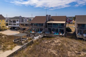 Exterior - Pet-friendly oceanfront Nags Head duplex w/ hot tub and direct beach access! (Nags Head)