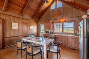 Fridge, microwave, oven, stovetop - Pet-friendly oceanside South Nags Head home just 75' from the beach! (South Nags Head)