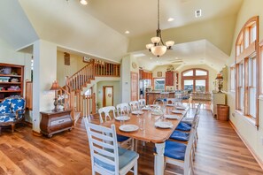 Dining - Pet-friendly canalfront home in Avon w/ private pool and hot tub! (Avon)