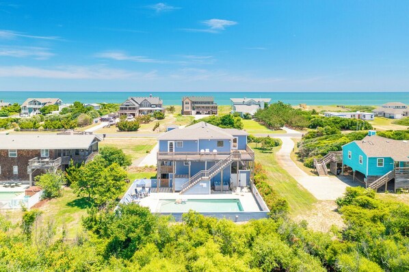 Exterior - Pet-friendly oceanside Southern Shores home w/ pool, hot tub, & elevator (Southern Shores)