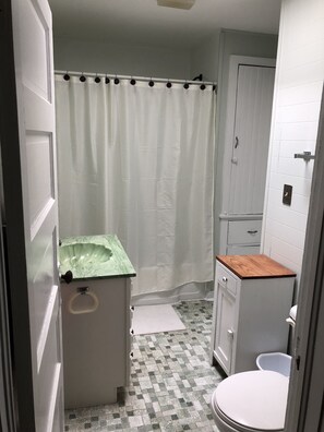 Shower - ENTIRE HOUSE IN TOWN ~ DOG FRIENDLY 
             “CAMP KOSKENKORVA” (Old Forge)