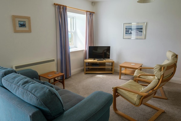 TV, DVD player, books