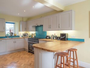 Fridge, microwave, oven, dishwasher - Min y Mor, Newport - Five Bedroom Cottage, Sleeps 10 (Newport)
