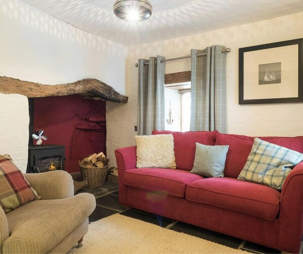 Fernseher, Kamin, DVD-Player