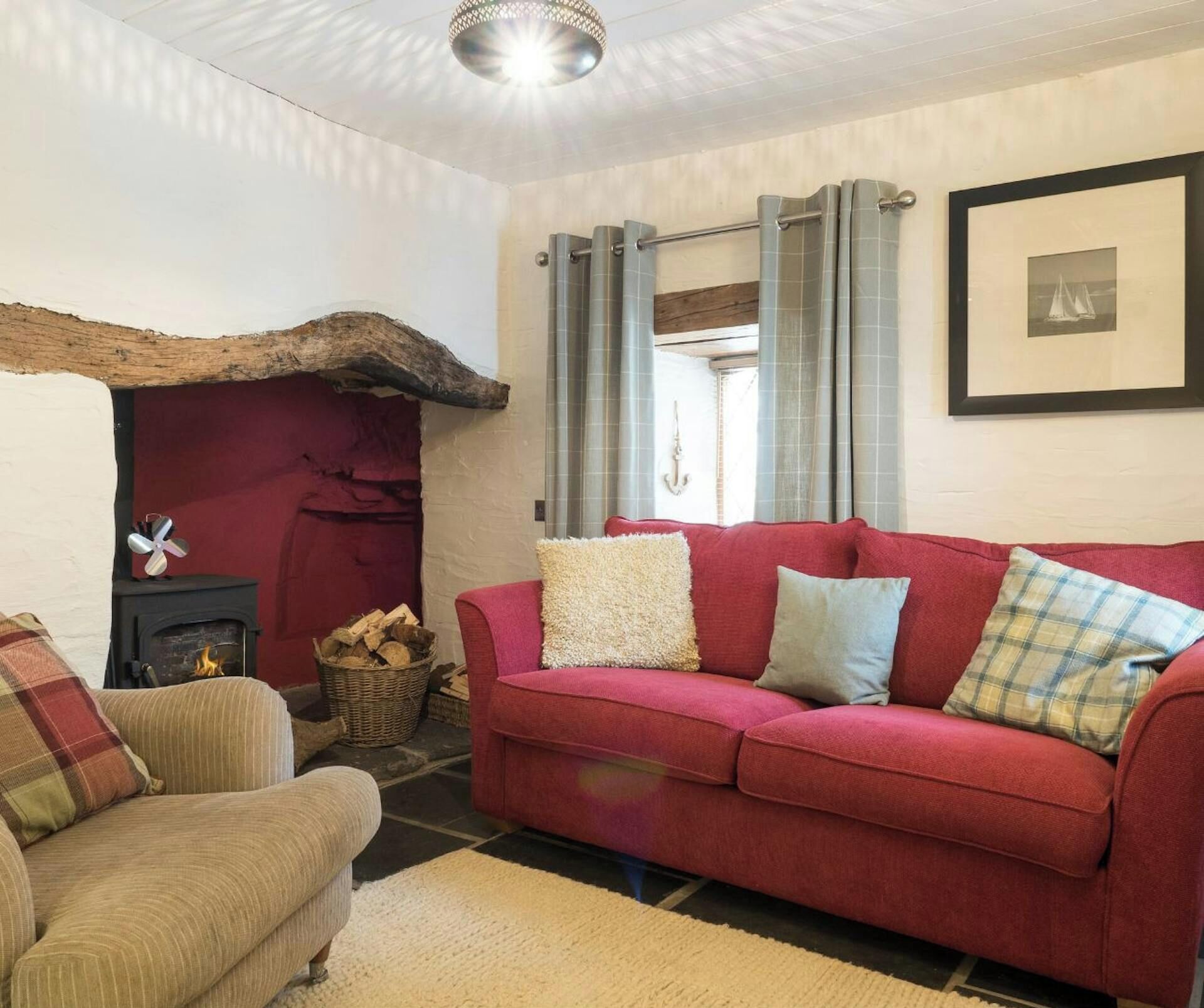 TV, fireplace, DVD player