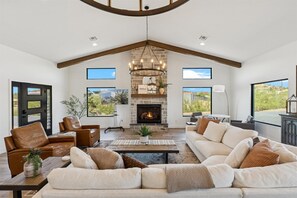 Smart TV, fireplace - North Phoenix Retreat | Pool & Hot Tub | Hiking, Desert Mountain Haven (Phoenix)