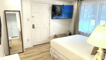 1 slaapkamer, een strijkplank/strijkijzer, gratis wifi, beddengoed