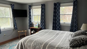 Chambre, 1 grand lit, salle de bains privée, vue jardin | Wi-Fi gratuit