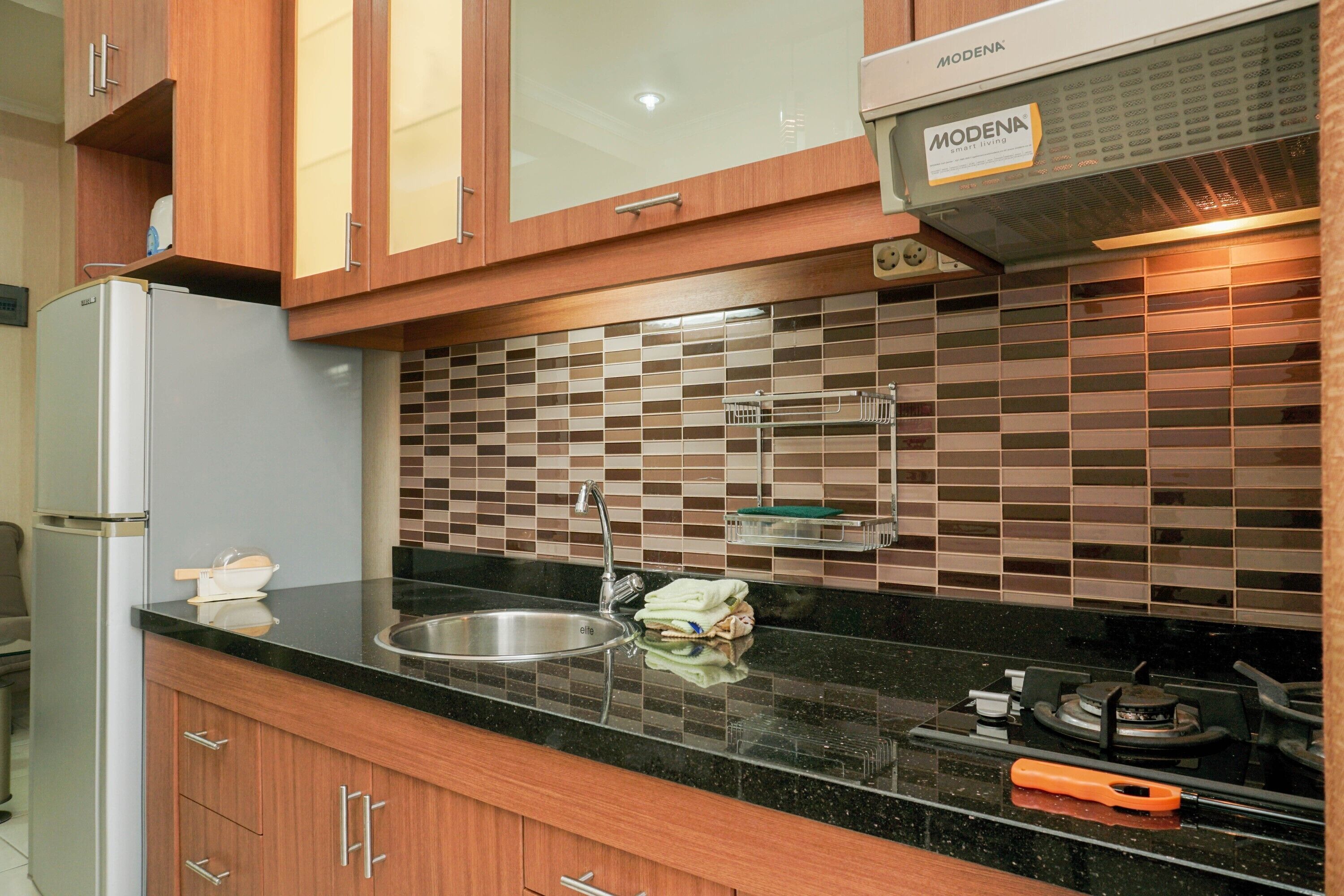 Apartemen | Dapur pribadi | Lemari es, kompor, ketel listrik, dan penanak nasi