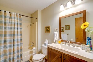 Hair dryer, towels