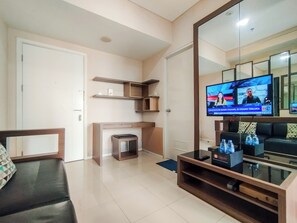 Apartment | Living area - Minimalism Designed 1Br Apartment At Parahyangan Residence (Bandung)
