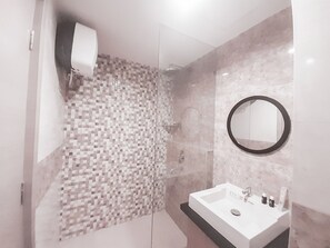 Bathroom - Tranquil And Modern Studio At Mataram City Apartment (Ngaglik)