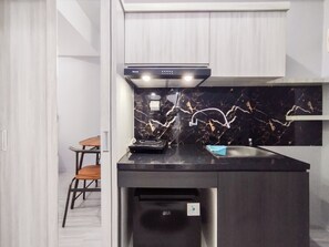 Estúdio | Cozinha privada | Frigobar, cooktop
