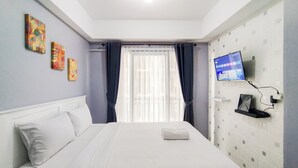 Unclassified image, 2 of 21, button - Homey Grey Studio Apartment at Grand Asia Afrika Bandung By Travelio (Bandung)