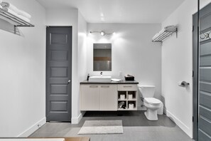 Hair dryer, towels