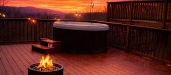 Timber frame chalet with incredible views minutes from Shenandoah National Park.