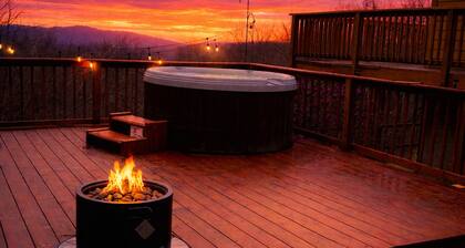 Timber frame chalet with incredible views minutes from Shenandoah National Park.