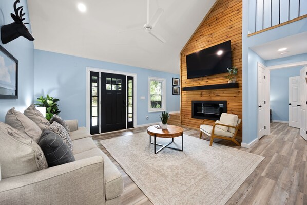 TV connectée, cheminée