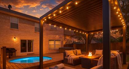 Stone Oak #1 Group Stay! sleeps 12! Hot Tub + Pool + Games+ Fire Pit Lounge