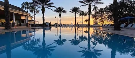 A heated pool