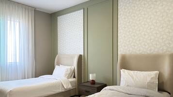 Apartamento design, 2 quartos | 2 quartos, cortinas blackout, ferros/tábuas de passar roupa