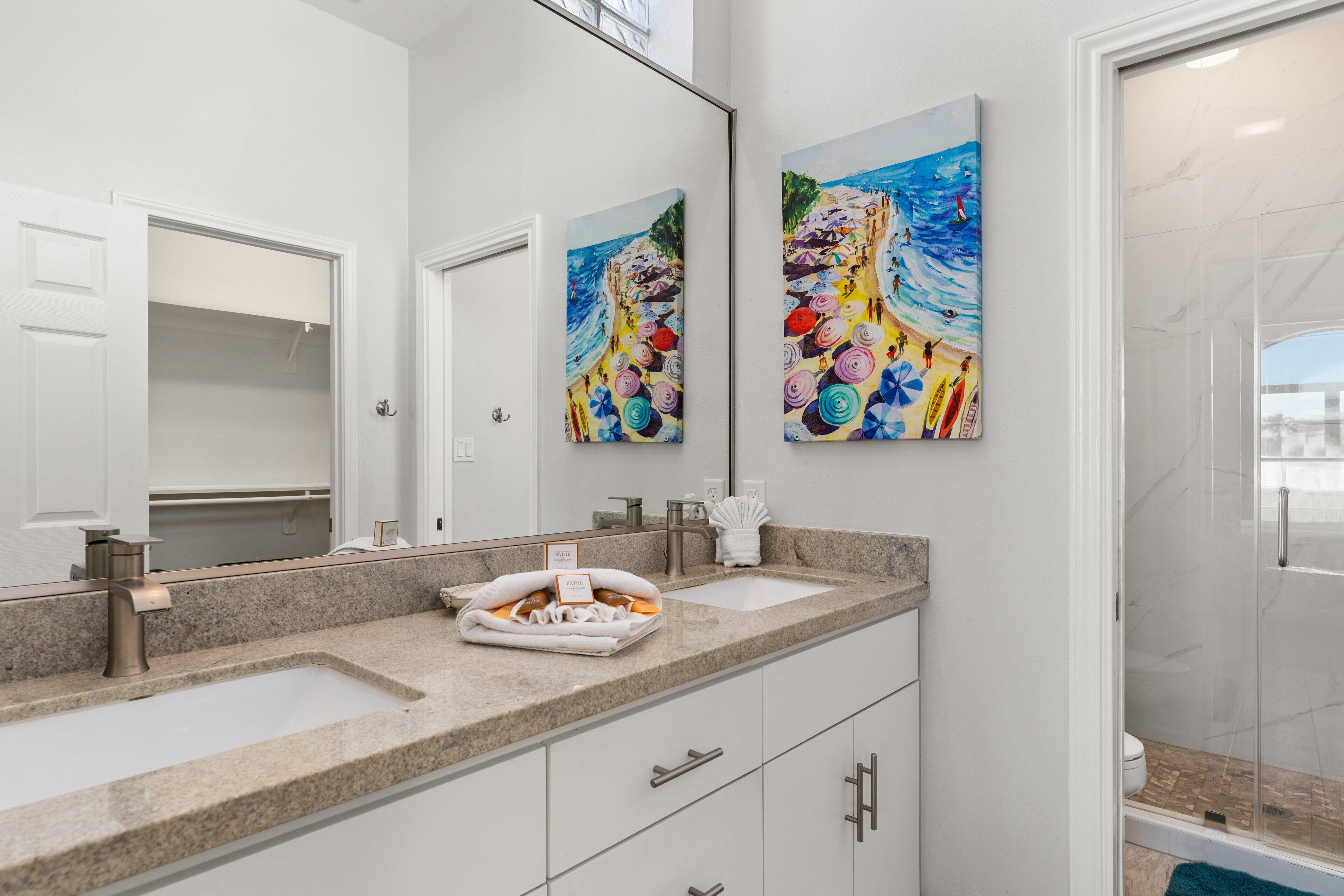 Shower, towels