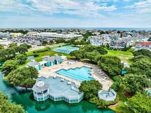 Exterior - Beachin Fun (South Unit) | 1665 ft to the beach | Hot Tub, Dog Friendly, and Community Pool (Corolla)