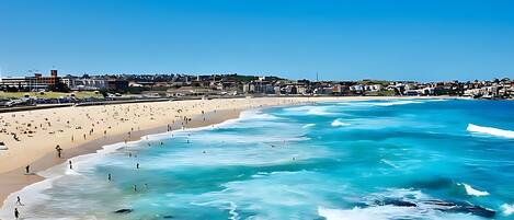 근처 해변, 백사장