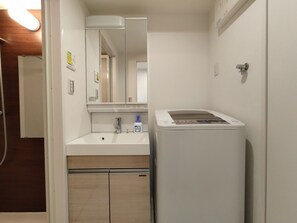 Hair dryer, towels