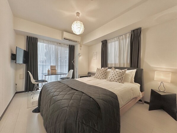 1 soverom og sengetøy