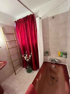 Ducha, secador de pelo, toallas