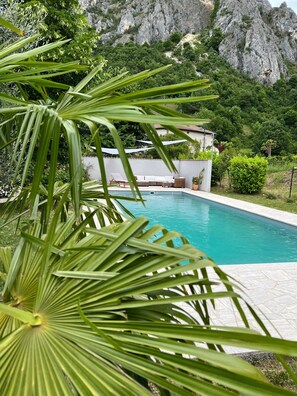 A heated pool - Heated Private Pool with Vercors Mountain Views (BEAUREGARD BARET)
