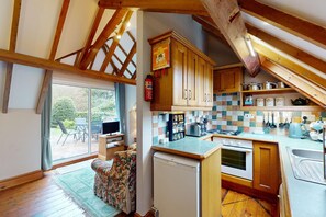 Microwave, oven, dishwasher, high chair