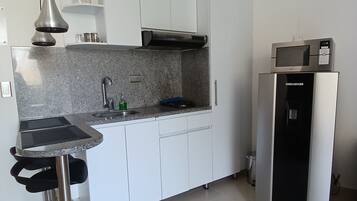 Suite | Private kitchen | Full-sized fridge, microwave, rice cooker, blender
