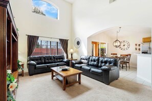 House, Multiple Beds, Pool Access, Pool View (Mickey’s Retreat At Solana) | Living area | 42-inch flat-screen TV with digital channels - Mickeys Retreat at Solana Private Pool! (Davenport)