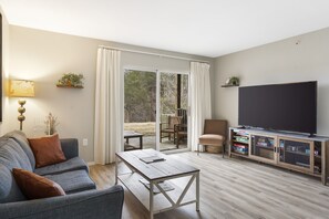 Condo, Multiple Beds, Patio, Mountain View (Woodlands Getaway) | Living area | 42-inch flat-screen TV with digital channels