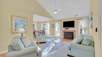 Villa, Multiple Beds, Balcony, Golf View (Evian Villa Retreat) | Living area | 42-inch flat-screen TV with digital channels