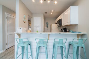 Condo, Multiple Beds, Balcony (Pina Colada Paradise) | Private kitchen | Fridge, microwave, oven, stovetop - Condo Sleeps 5 w/ Resort Style Amenities! (Panama City Beach)