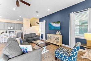 House, Multiple Beds, Patio, Garden View (Lafitte's Landing Lakeview Cottage) | Living area | 42-inch flat-screen TV with digital channels, TV - Lafitte's Landing Lakeview Cottage - Lakefront! (Kissimmee)
