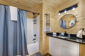 Cabin, Multiple Beds, Hot Tub, Mountain View (Green Creek Cabin) | Bathroom - Nature Filled Escape in the Smokys! (Pigeon Forge)