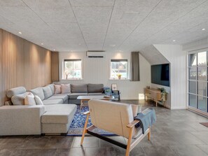 Fernseher, Kamin, DVD-Player