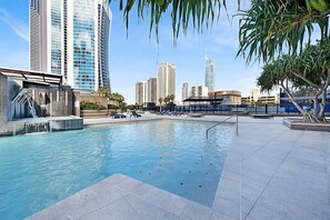 Indoor pool, a heated pool - Escape to luxury in this exquisite 1 bedroom plus study, 1 bathroom apartment! (Gold Coast)