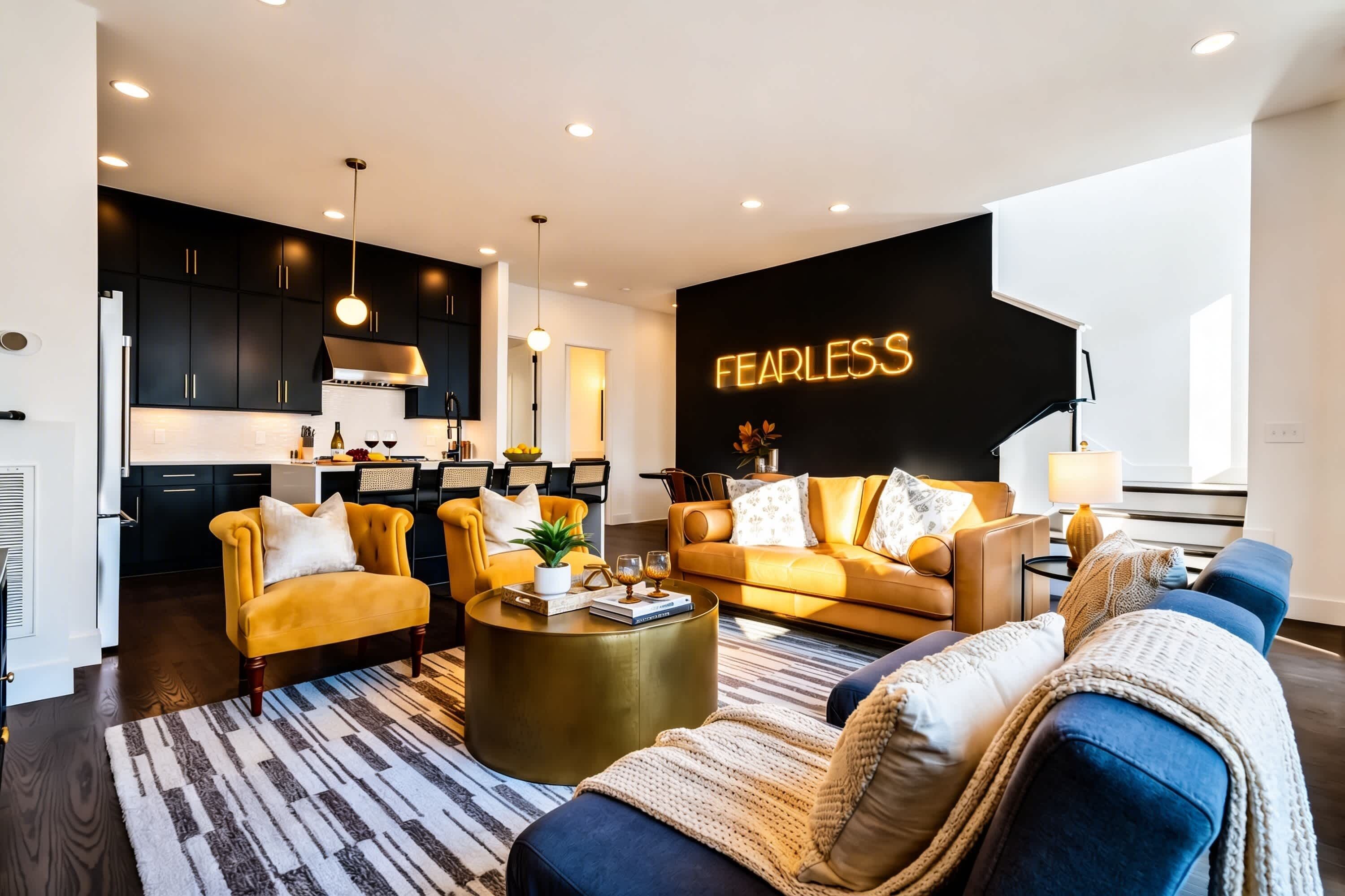 Televisión, estéreo y oficina 