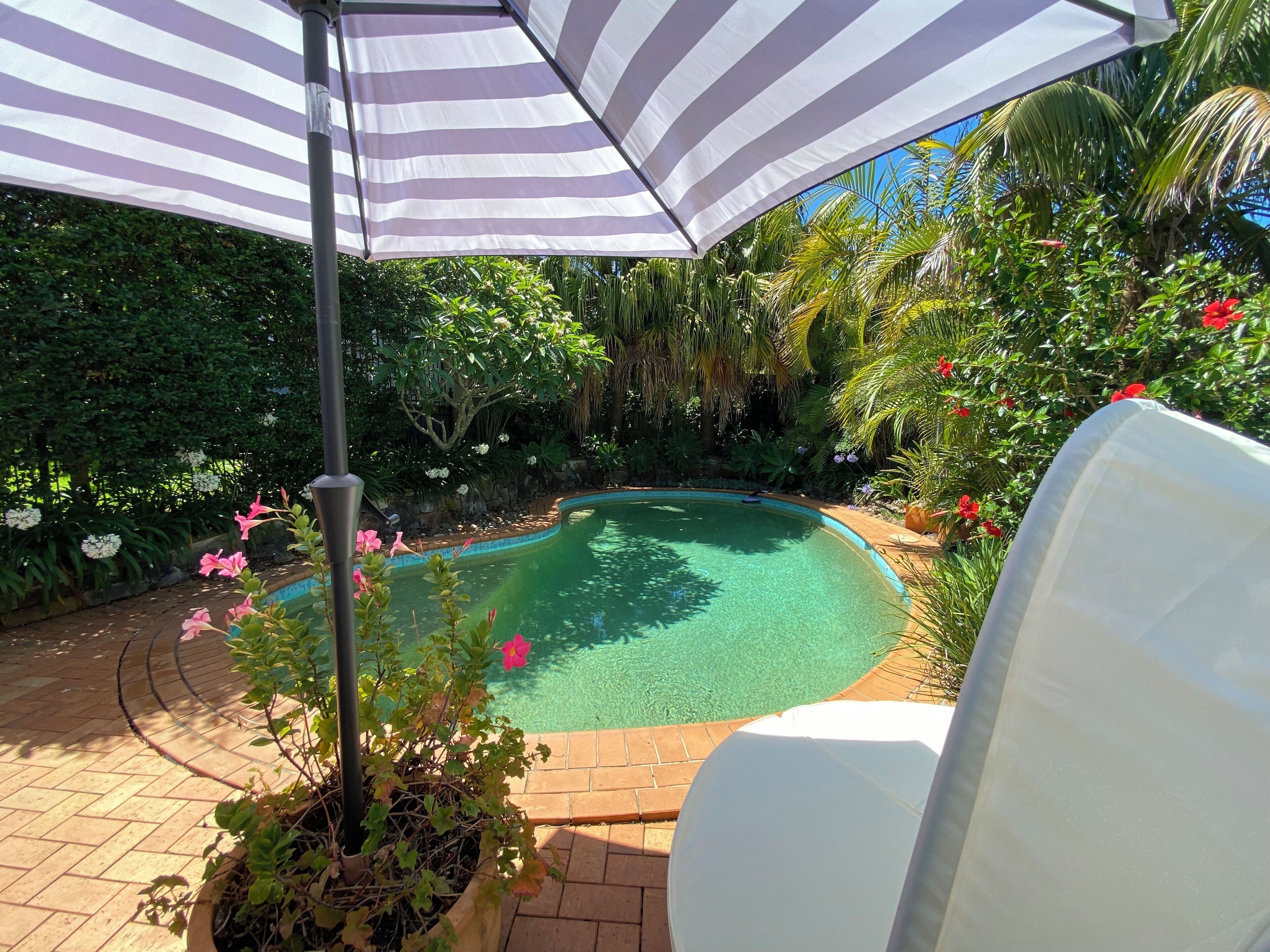 Piscine extérieure, piscine chauffée