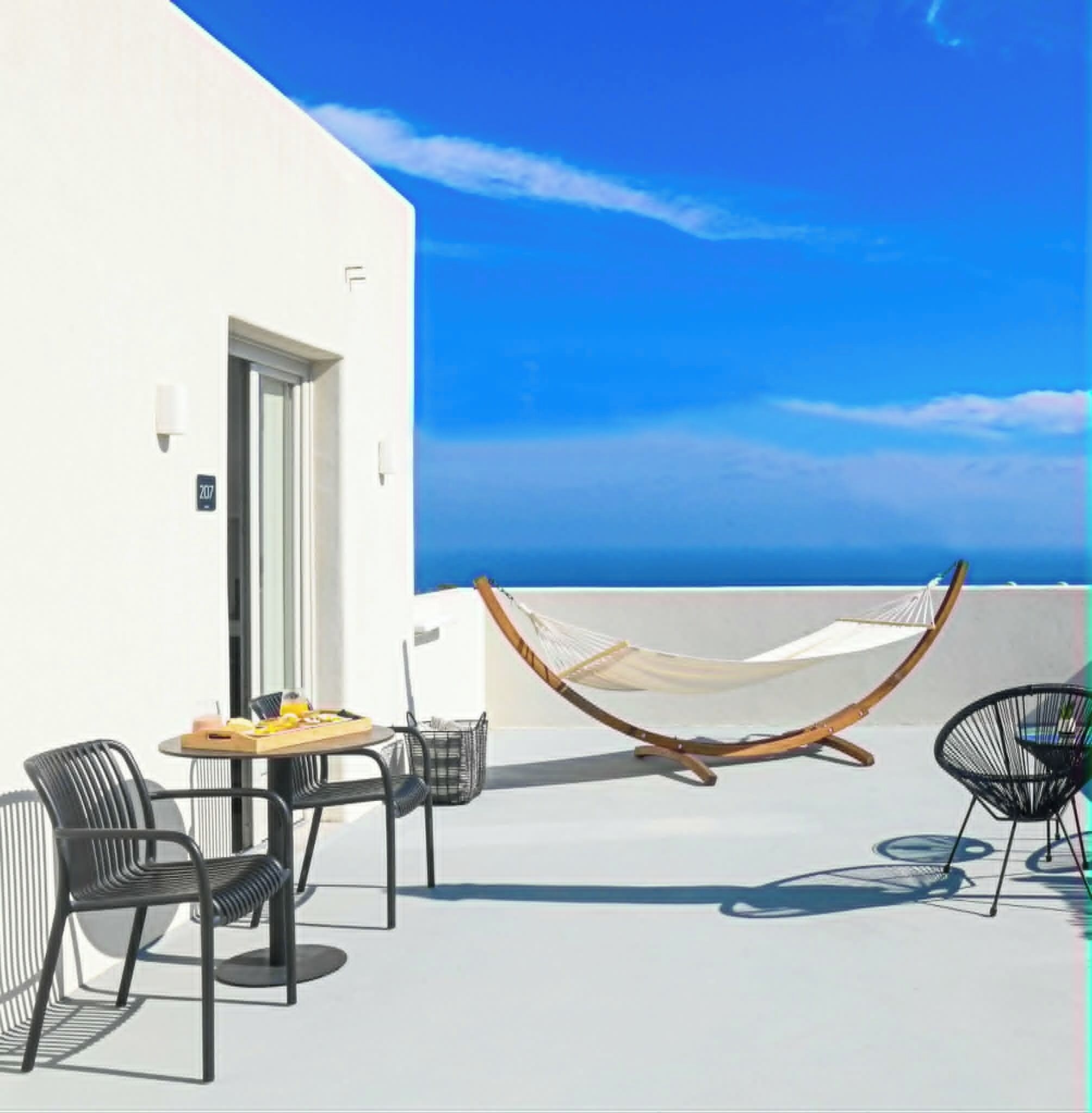Habitación Confort, vista al mar | Terraza o patio