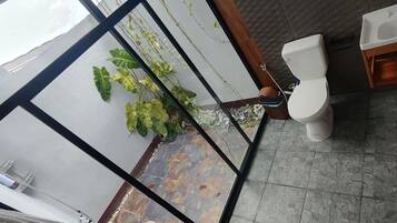 Family Double or Twin Room | Bathroom | Shower, free toiletries, towels, soap