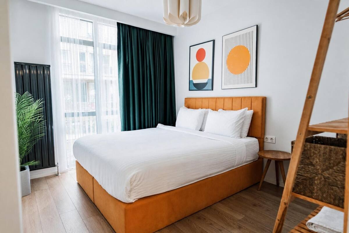 Habitación City | 1 dormitorio, sábanas de algodón egipcio, ropa de cama de alta calidad